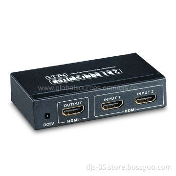 HDMI Mini 2 x 1 Switch, Support 3D with Full HD 1080P/60Hz, Supports HDMI Signal Re-timing